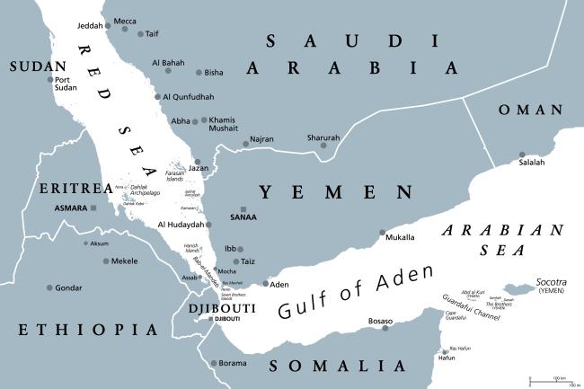 Carte politique de la Corne de l'Afrique et de la péninsule arabique